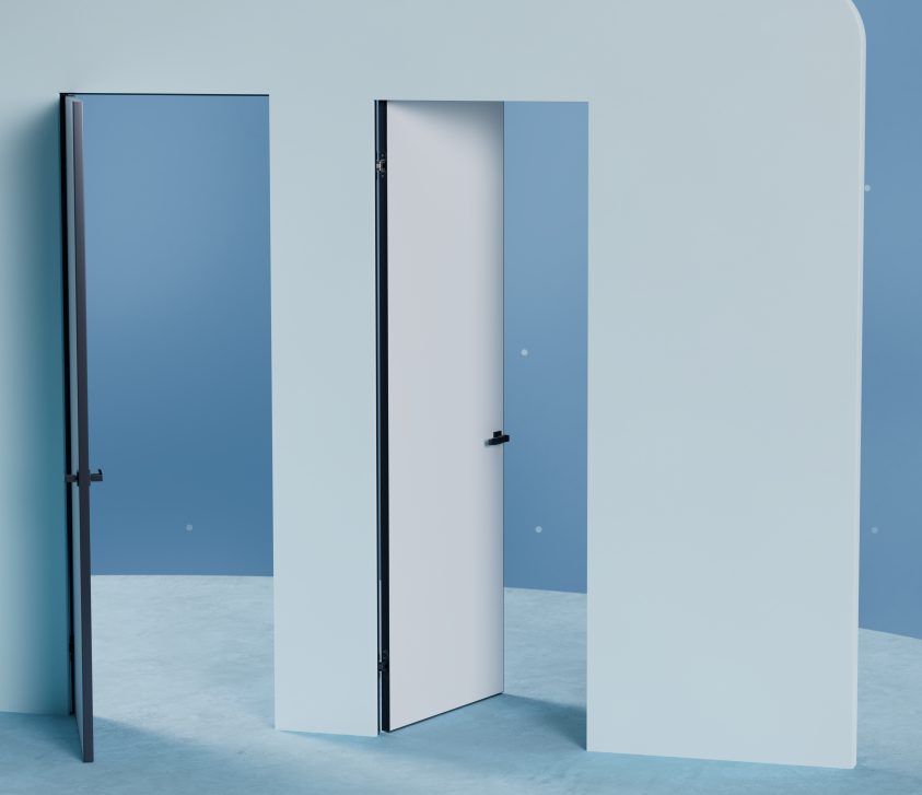 Скрытые короба на выбор двух видов: с открыванием на себя или с открыванием от себя