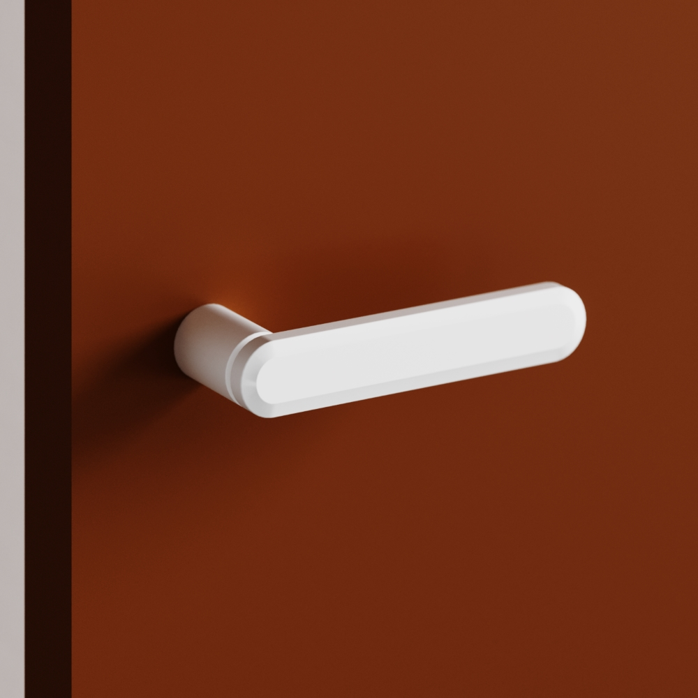 Межкомнатная ручка Благо, белый матовый