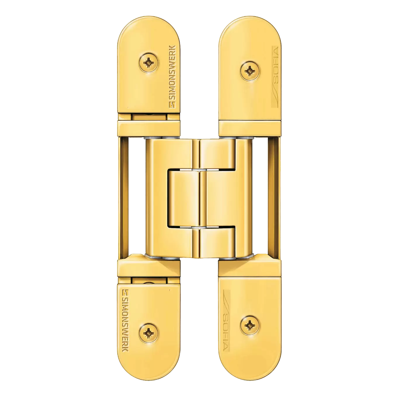 Скрытые петли ТЕ 235, полированная латунь