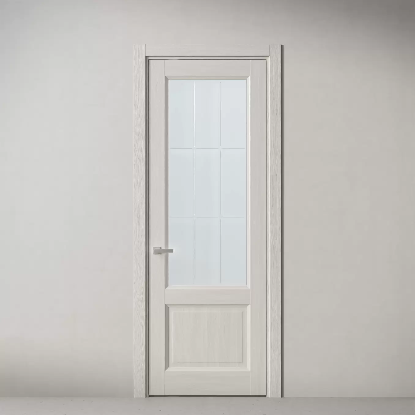 Межкомнатная дверь Элегант, модель 158 Белый дуб