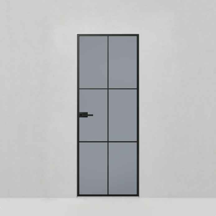 Стеклянная дверь Графика, GR16 стекло серебро темное