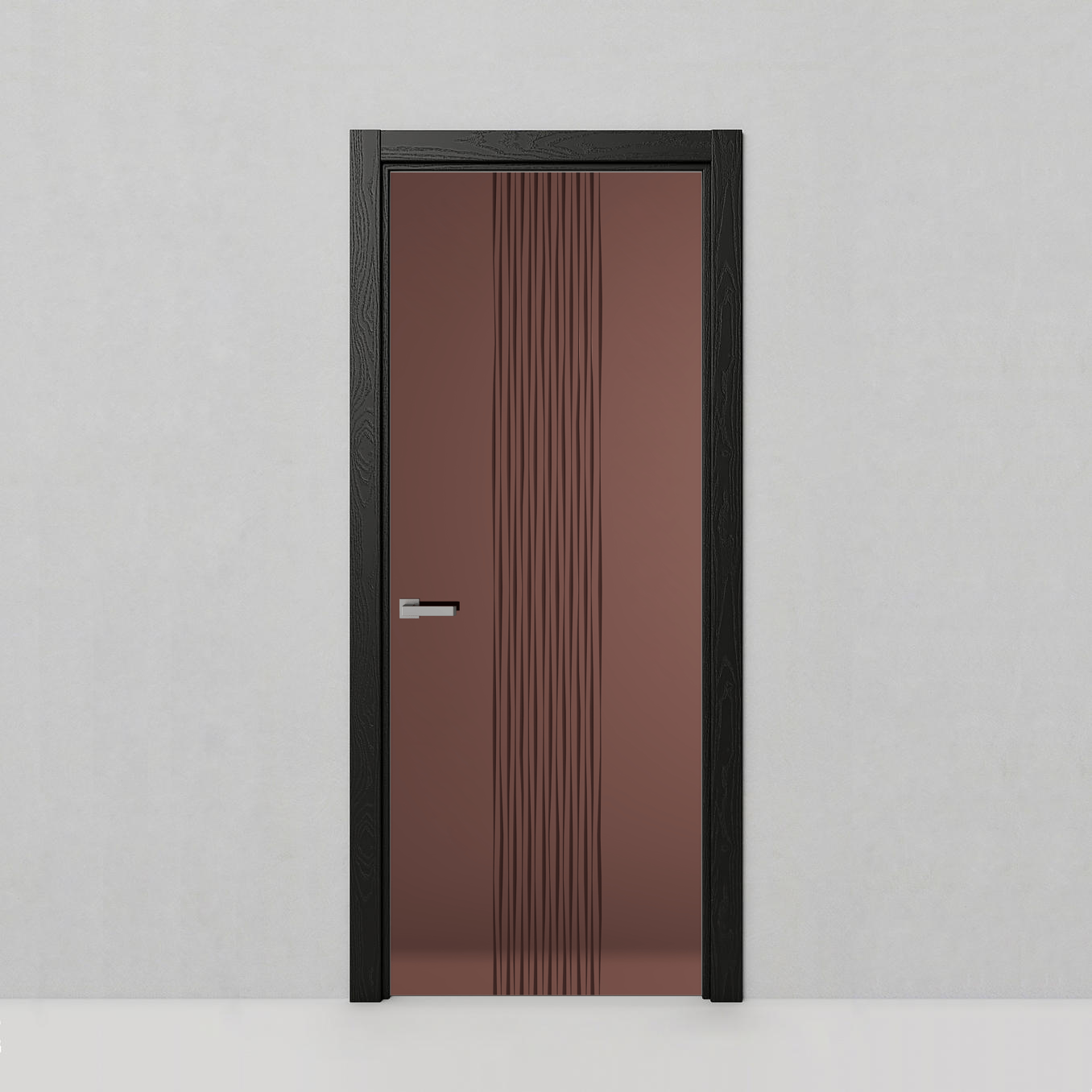 Стеклянная дверь Рейн, модель 22 с гравировкой стекло зеркальная бронза