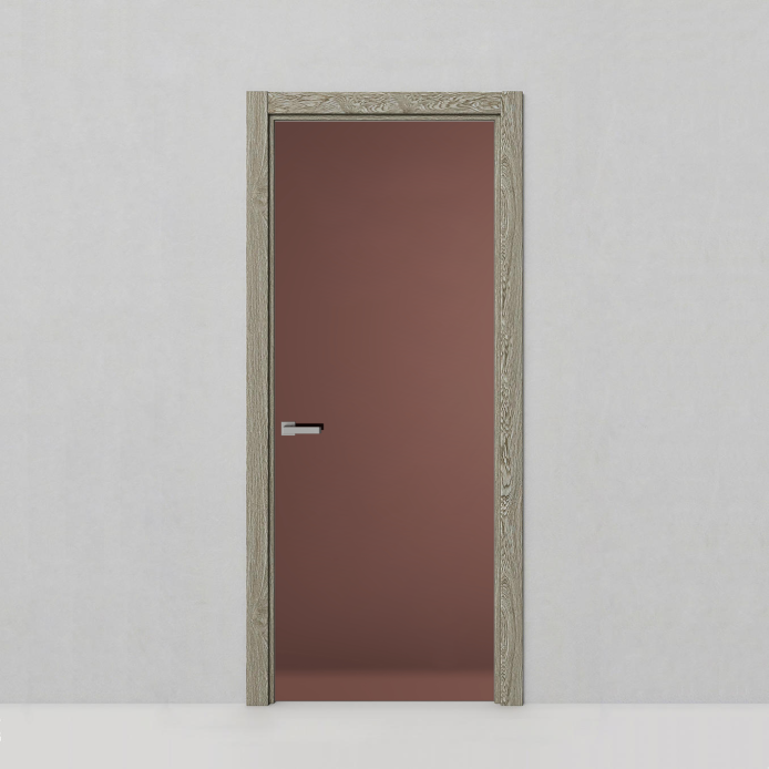 Стеклянная дверь Рейн 22, стекло зеркальная бронза