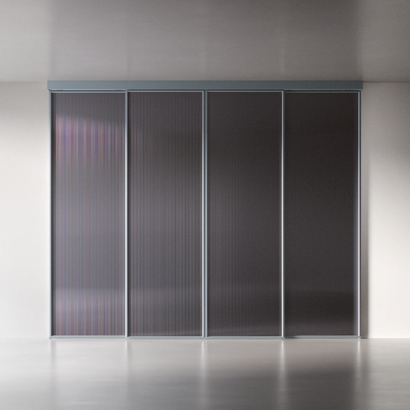 Межкомнатная перегородка 1000 линий цельностеклянная, ral