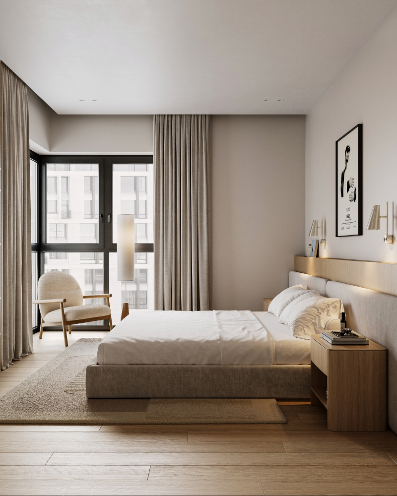 Мастер спальня с радиусной стеной — 3