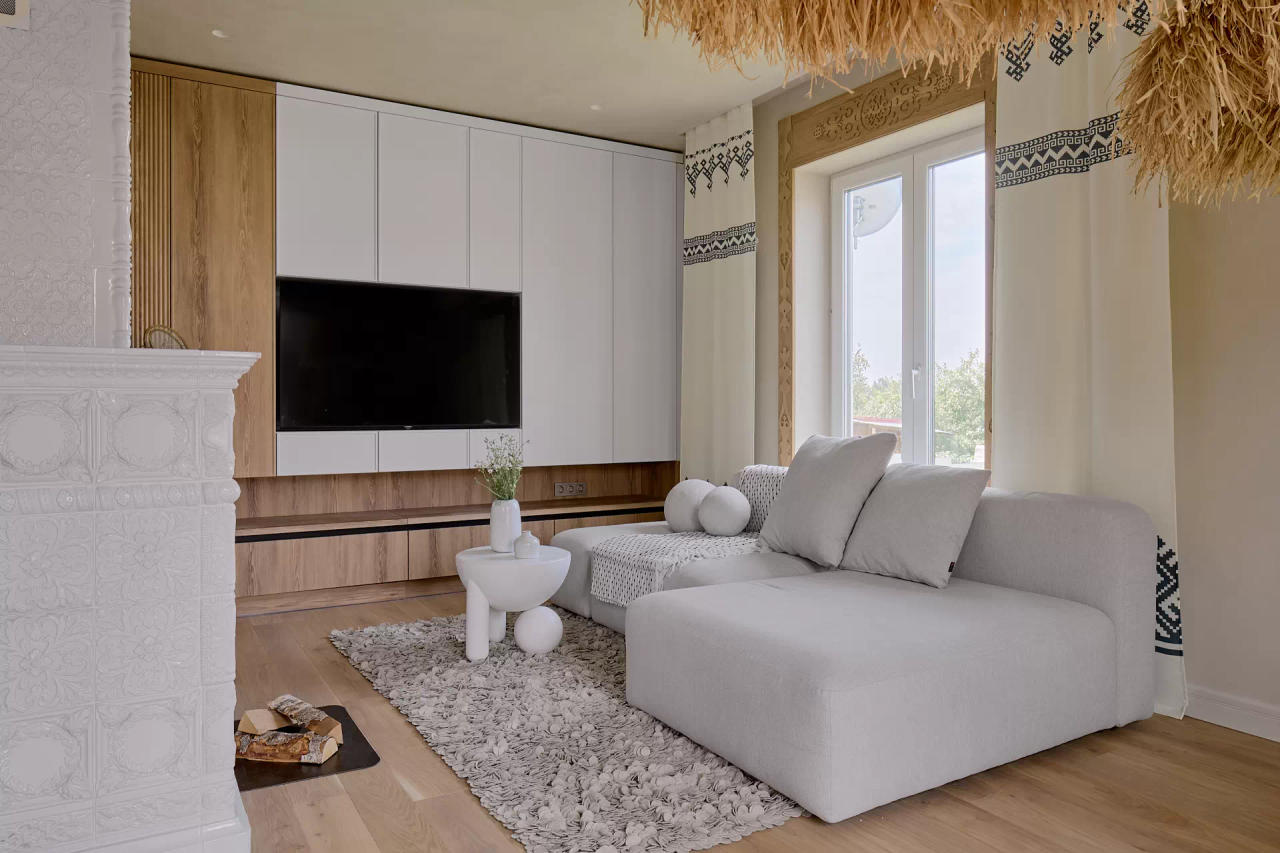 Кухня-гостиная в неорусском стиле — 13